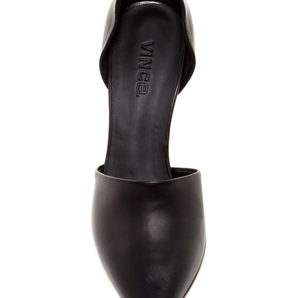 Vince. Women's Claire d'Orsay Leather Black Pumps - Picture 4 of 8